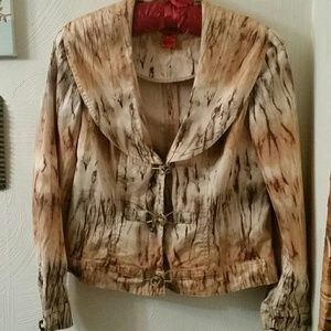 Unique vintage tie dye look jacket, M